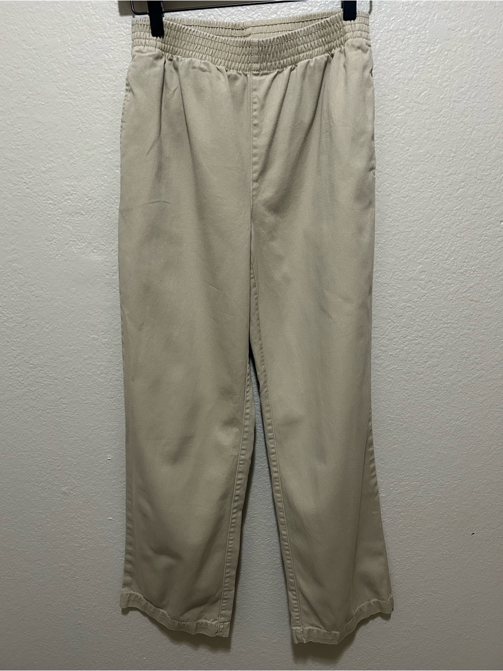 Aritzia TNA Utility Pull-On Twill Pants Tan Mid Rise Small Christie